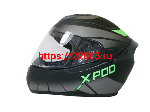 Шлем TVS RACING (Индия) XPOD DULL BLACK NEON GREEN размер XL фото 2 Шлем TVS RACING (Индия) XPOD DULL BLACK NEON GREEN размер XL фото 2