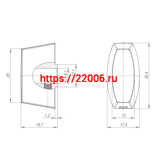 Вертушка Armadillo (Армадилло) на цилиндр T.Knob-Slim BPVD-77 вороненый никель фото 3 Вертушка Armadillo (Армадилло) на цилиндр T.Knob-Slim BPVD-77 вороненый никель фото 3