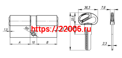 Цилиндровый Fuaro (Фуаро) механизм (D-PRO500/90) D-PRO5000Key90(40+10+40) CP хром 5Key фото 3 Цилиндровый Fuaro (Фуаро) механизм (D-PRO500/90) D-PRO5000Key90(40+10+40) CP хром 5Key фото 3