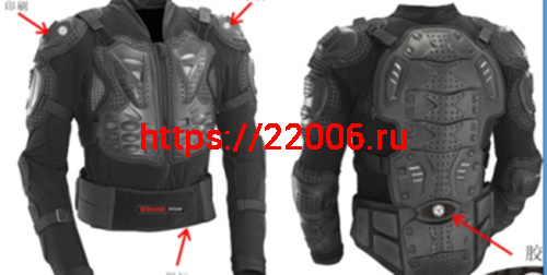 Куртка защитная (черепаха) TS601 черная (XL) Куртка защитная (черепаха) TS601 черная (XL)