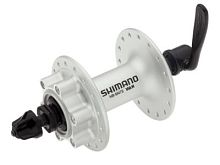 Втулка передняя SHIMANO HB-M475 ALIVIO, 32Н, под диск (6 болтов), OLD:100мм, ось:108мм, серебристая,