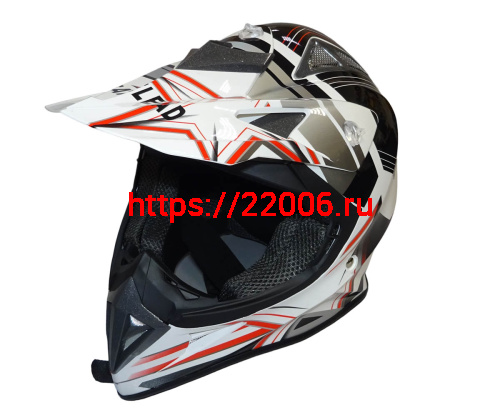 Шлем кроссовый "Safelead" HF-116 MATT BLACK белый Q158R размер M NEW фото 2 Шлем кроссовый "Safelead" HF-116 MATT BLACK белый Q158R размер M NEW фото 2