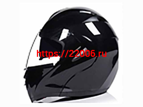 Мотошлем VIRTUE MD-808 трансформер с визором черный с темным стеклом (S)