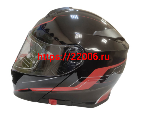 Шлем модуляр COBRA EC H271, черный/красный, черный/лайм, черный/оранжевый FOSH, размер XL фото 3 Шлем модуляр COBRA EC H271, черный/красный, черный/лайм, черный/оранжевый FOSH, размер XL фото 3