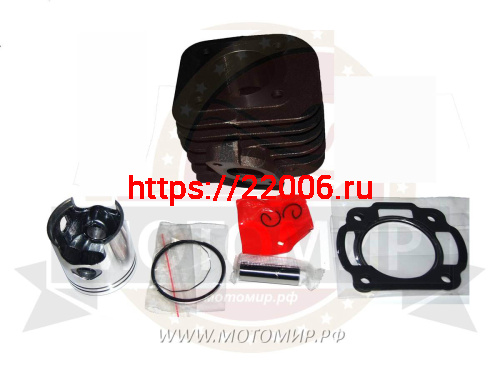 Поршневая группа 2х такт скутер 1E40QMB (Stels QJ80) 80 см3 , 47 мм (палец 12 мм) (Yamaha)