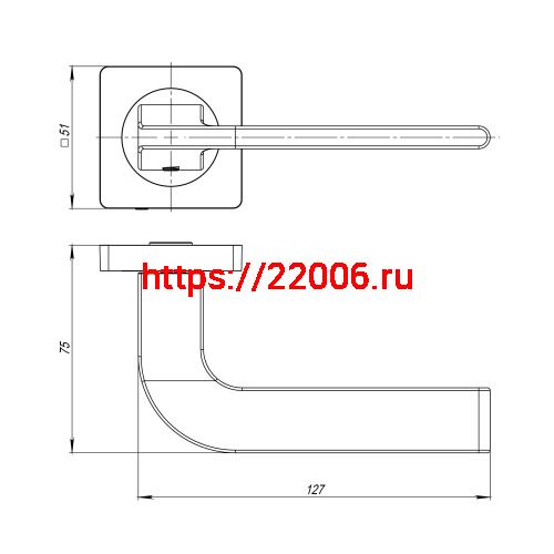Ручка Ajax (Аякс) раздельная K.JK51.SPLINE (SPLINE JK) GR-23 графит фото 2 Ручка Ajax (Аякс) раздельная K.JK51.SPLINE (SPLINE JK) GR-23 графит фото 2