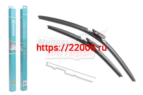 Щётки стеклоочистителя комплект 2шт. HEMEN 425/600 мм (HP60425B61) Щётки стеклоочистителя комплект 2шт. HEMEN 425/600 мм (HP60425B61)