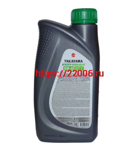 Масло TAKAYAMA REGULAR, 4T 10W40 ATV/UTV SL MA-2 п/синт, 1 литр 6056115 фото 2 Масло TAKAYAMA REGULAR, 4T 10W40 ATV/UTV SL MA-2 п/синт, 1 литр 6056115 фото 2