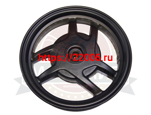Обод 10" задний литой, барабан. тормоз 2,15-10  скутер CITY PG (колодки 110мм)  (044) фото 2