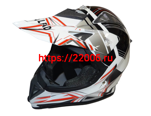 Шлем кроссовый "Safelead" HF-116 MATT BLACK белый Q158R размер M NEW Шлем кроссовый "Safelead" HF-116 MATT BLACK белый Q158R размер M NEW