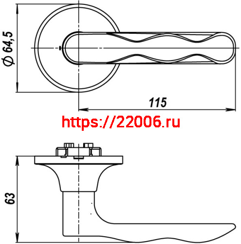 Ручка Fuaro (Фуаро) защелка DK624/BL CP-ET (624/BL CP-E) (кл/фик.) хром фото 2 Ручка Fuaro (Фуаро) защелка DK624/BL CP-ET (624/BL CP-E) (кл/фик.) хром фото 2