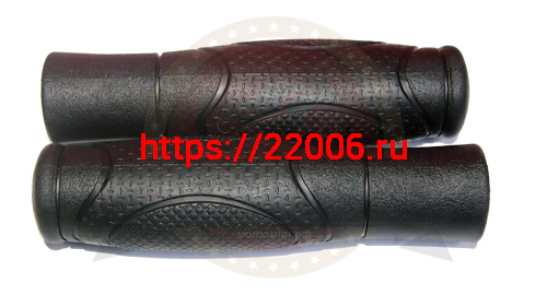 Грипсы для велосипеда 130мм, d-22,2мм, резина, черные, литые Грипсы для велосипеда 130мм, d-22,2мм, резина, черные, литые