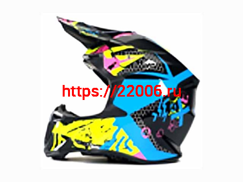 Мотошлем VIRTUE MD-902 Кросс черно-голубой (L) Мотошлем VIRTUE MD-902 Кросс черно-голубой (L)