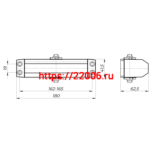 Доводчик Ajax (Аякс) дверной DCTR80-140 (TDR-140) 80-140кг WH белый фото 3 Доводчик Ajax (Аякс) дверной DCTR80-140 (TDR-140) 80-140кг WH белый фото 3