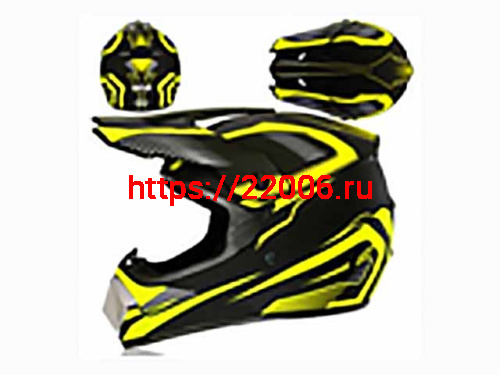 Мотошлем VIRTUE MD-905 Кросс черно-салатовый матовый (M)