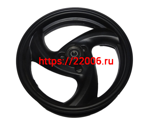 Обод 10" передний литой, диск. тормоз 2,15-10 SPARK (3-х лучевой) (042), (ось 12мм) фото 2 Обод 10" передний литой, диск. тормоз 2,15-10 SPARK (3-х лучевой) (042), (ось 12мм) фото 2