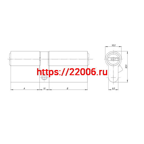 Цилиндровый Ajax (Аякс) механизм (AZ200/90) AZ2000Key90 (35+10+45) CP хром фото 3 Цилиндровый Ajax (Аякс) механизм (AZ200/90) AZ2000Key90 (35+10+45) CP хром фото 3