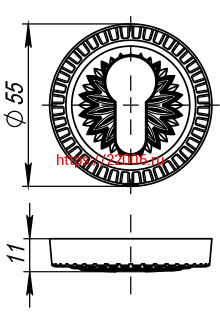 Накладка Armadillo (Армадилло) под цилиндр ET.R.CL55 (ET/CL) AS-9 античное серебро фото 3 Накладка Armadillo (Армадилло) под цилиндр ET.R.CL55 (ET/CL) AS-9 античное серебро фото 3