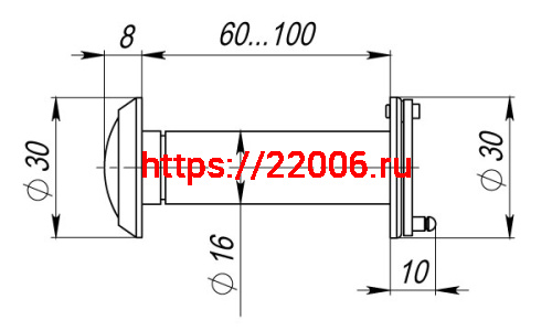 Глазок Armadillo (Армадилло) дверной противопожарный, оптика стекло DV-PRO 3/100-60/BR (DVG3) GP золото фото 3 Глазок Armadillo (Армадилло) дверной противопожарный, оптика стекло DV-PRO 3/100-60/BR (DVG3) GP золото фото 3