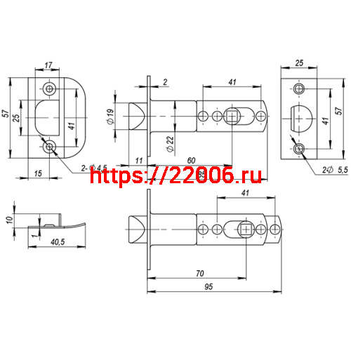 Ручка Ajax (Аякс) защелка DK682 CP-ET (6082 CP-E) (кл./фик.) хром фото 3 Ручка Ajax (Аякс) защелка DK682 CP-ET (6082 CP-E) (кл./фик.) хром фото 3