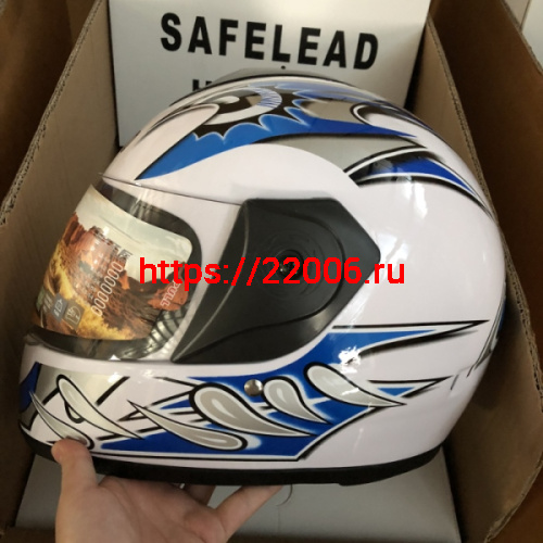 Шлем интеграл "Safelead" HF-150 NEW белый (BG), бургунди (DT), черный (Q30), размер S фото 2 Шлем интеграл "Safelead" HF-150 NEW белый (BG), бургунди (DT), черный (Q30), размер S фото 2
