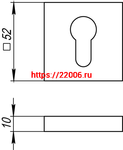 Накладка Fuaro (Фуаро) под цилиндр ET.K.DM51 (ET DM) CP-8 хром фото 3 Накладка Fuaro (Фуаро) под цилиндр ET.K.DM51 (ET DM) CP-8 хром фото 3