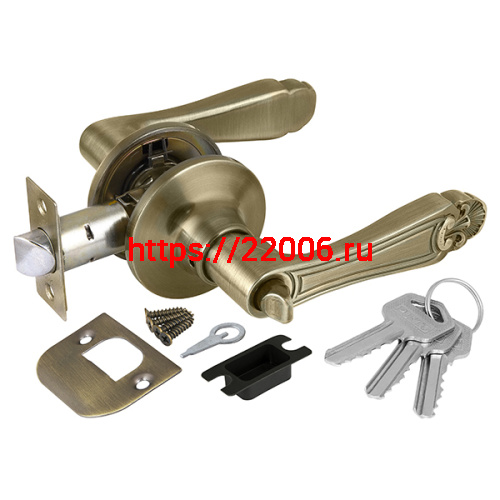 Ручка Punto (Пунто) защелка DK637 AB-ET (6037 AB-E) (кл./фик.) бронза