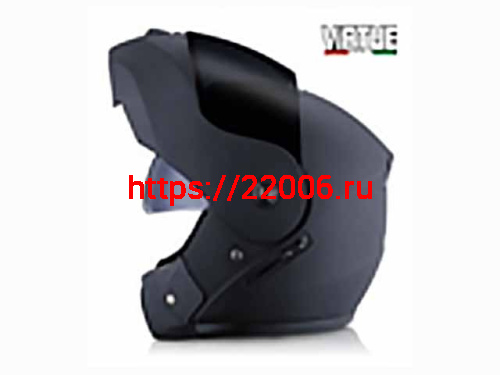 Мотошлем VIRTUE MD-903 трансформер с визором черный матовый стекло темное (M)