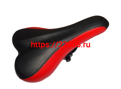 Сиденье вело 240х150мм, цветное, черно-красное HUALONG (HBAZ 1908)
