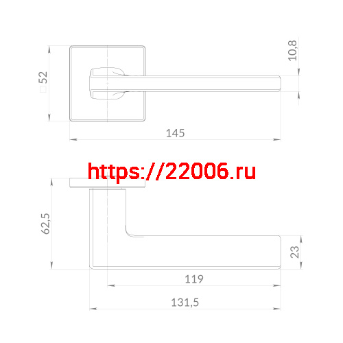 Ручка Punto (Пунто) раздельная K.EST.Q52.SELECT SSC-16 сатинированный хром фото 2 Ручка Punto (Пунто) раздельная K.EST.Q52.SELECT SSC-16 сатинированный хром фото 2