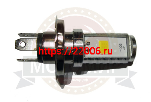 Лампа светодиодная (LED) 12V  (H4)  40W (P43t)  6500К (Фарная) фото 2