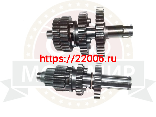 Коробка в сборе Альфа 72-125 сс, TTR125 под шарикоподшипник (перв. вал со ступенькой)