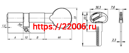 Цилиндровый Fuaro (Фуаро) механизм (D-PRO502/80) D-PRO5002Knob80(40+10+30) CP хром 5Key фото 3 Цилиндровый Fuaro (Фуаро) механизм (D-PRO502/80) D-PRO5002Knob80(40+10+30) CP хром 5Key фото 3