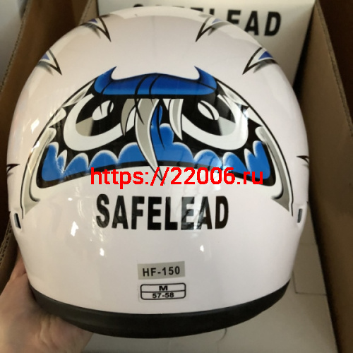 Шлем интеграл "Safelead" HF-150 NEW белый (BG), бургунди (DT), черный (Q30), размер S фото 3 Шлем интеграл "Safelead" HF-150 NEW белый (BG), бургунди (DT), черный (Q30), размер S фото 3