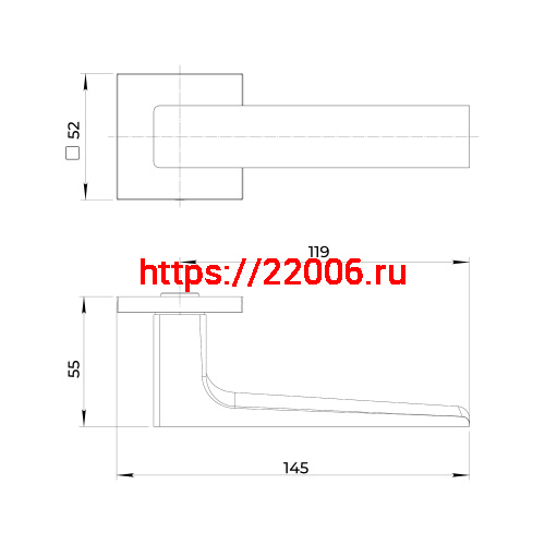 Ручка Ajax (Аякс) раздельная K.JS51.BOND CP-8 хром фото 3 Ручка Ajax (Аякс) раздельная K.JS51.BOND CP-8 хром фото 3