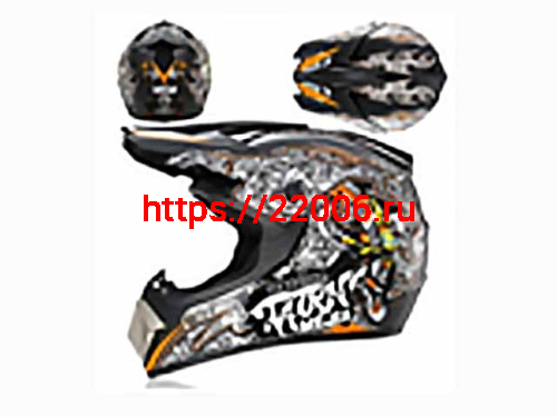Мотошлем VIRTUE MD-905 Кросс черный с оранжевым граффити (L) Мотошлем VIRTUE MD-905 Кросс черный с оранжевым граффити (L)