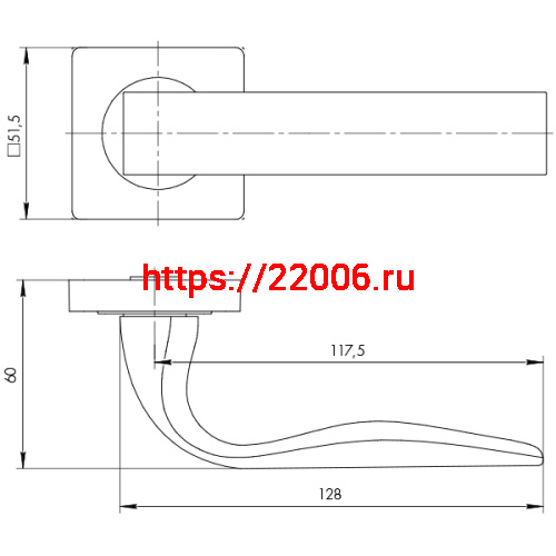 Ручка Ajax (Аякс) раздельная K.JK51.EVO (EVO JK) CP-8 хром фото 2 Ручка Ajax (Аякс) раздельная K.JK51.EVO (EVO JK) CP-8 хром фото 2