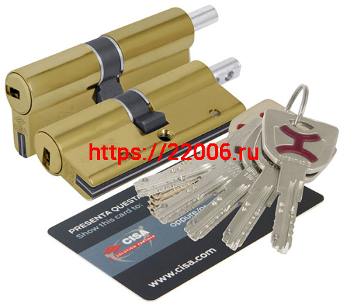 Цилиндровый механизм Cisa (Чиза) под вертушку AP4S 0P3S2-18.66 (80 мм/35+10+35), ЛАТУНЬ Цилиндровый механизм Cisa (Чиза) под вертушку AP4S 0P3S2-18.66 (80 мм/35+10+35), ЛАТУНЬ