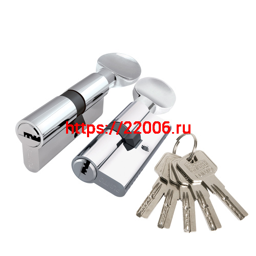 Цилиндровый Punto (Пунто) механизм Z3002Knob100(45+10+45) с вертушкой CP хром Цилиндровый Punto (Пунто) механизм Z3002Knob100(45+10+45) с вертушкой CP хром