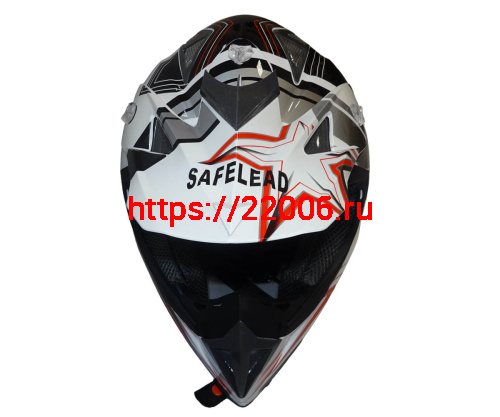 Шлем кроссовый "Safelead" HF-116 MATT BLACK белый Q158R размер M NEW фото 3 Шлем кроссовый "Safelead" HF-116 MATT BLACK белый Q158R размер M NEW фото 3