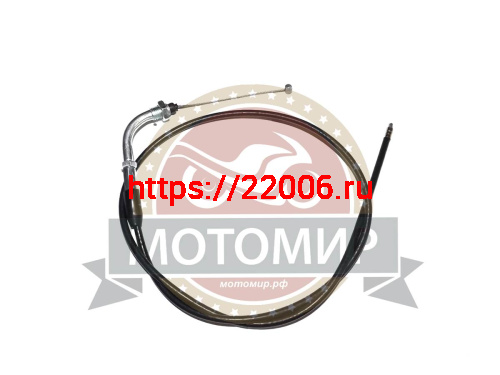 Трос газа L-1160мм, ход-100мм, Fighter125, Шторм, Сигма, загнутый, резьба на 10 мм Трос газа L-1160мм, ход-100мм, Fighter125, Шторм, Сигма, загнутый, резьба на 10 мм